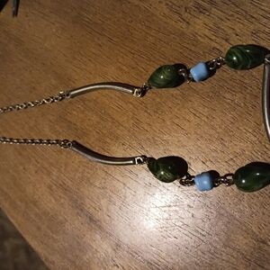 Elegant Green and Blue Beaded Necklace